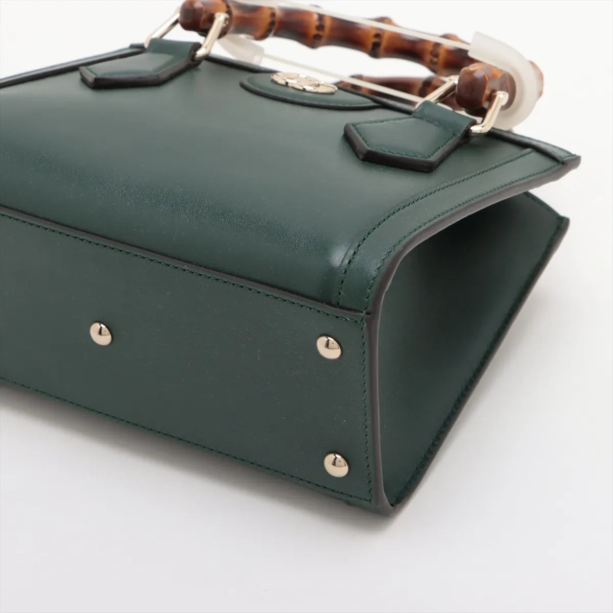 Gucci Bamboo Diana Leather Two-Way Shoulder Bag Green