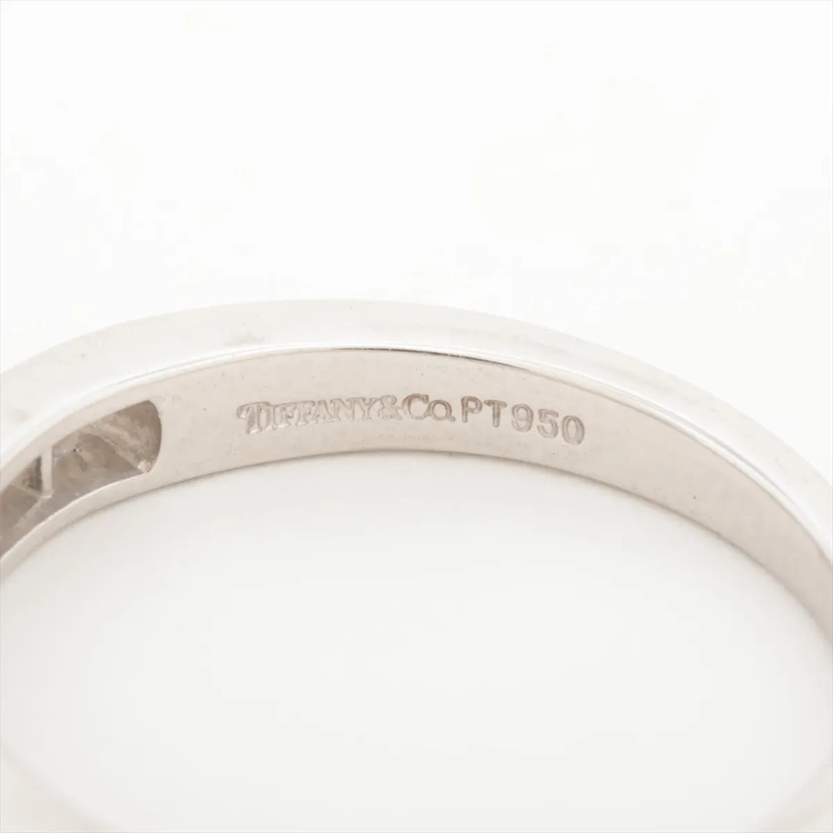Tiffany & Co. Half Circle Channel Setting Diamond Ring Platinum