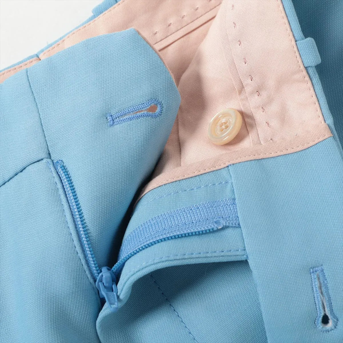 Gucci Interlocking G Wool Slacks Light Blue
