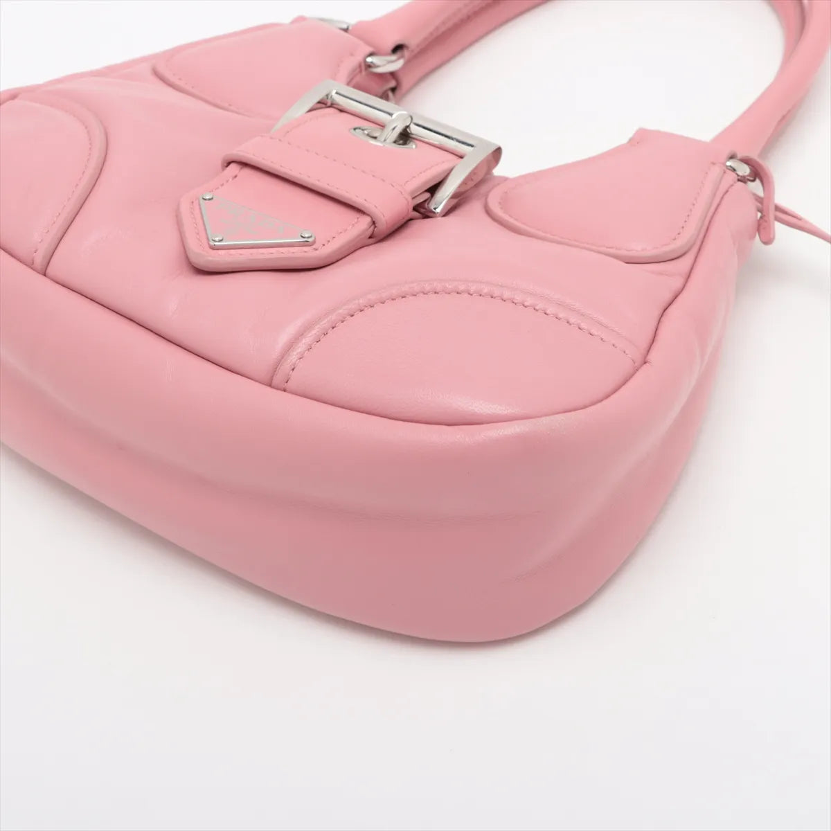 Prada Nappa Soft Moon Leather Two-Way Shoulder Bag Pink