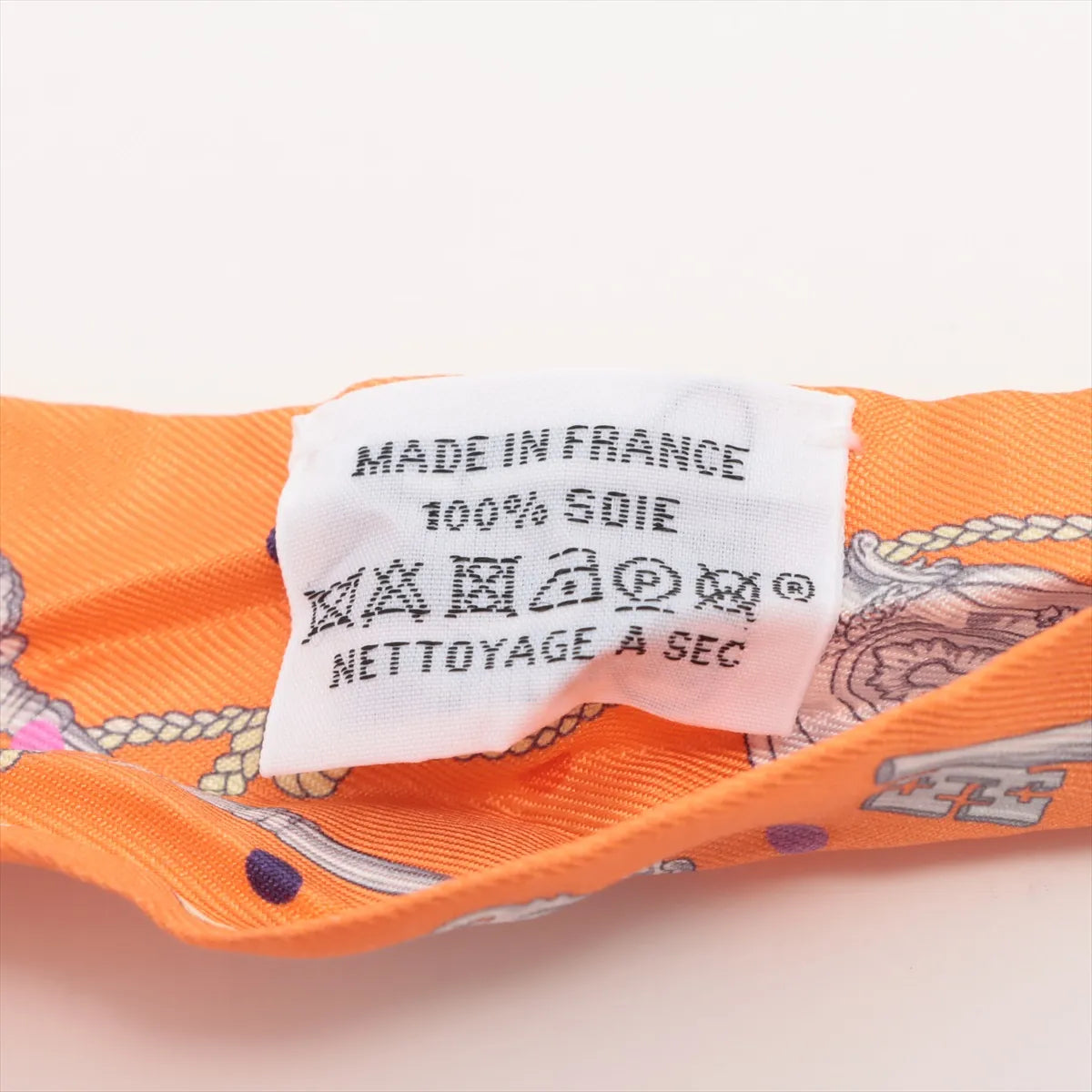 Hermès Twilly Les Cles Keys Silk Scarf Orange