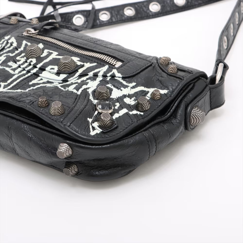 Balenciaga Le Cagole XS Leather Shoulder Bag Black