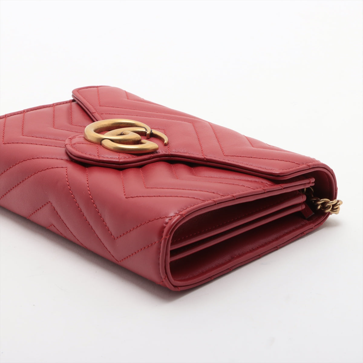 Gucci GG Marmont Leather Chain Wallet Bag Red * PREORDER *