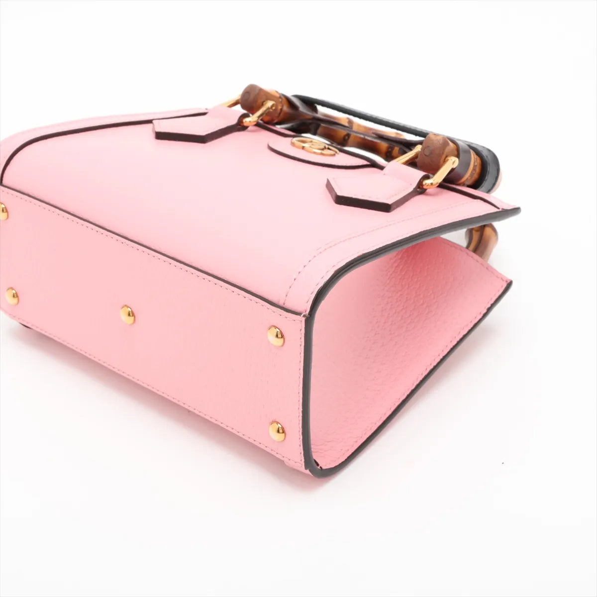Gucci Bamboo Diana Leather Two-Way Handbag Pink