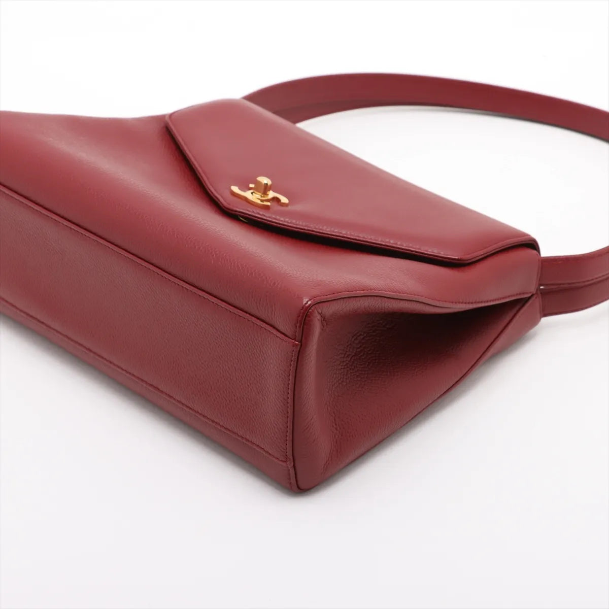 Chanel CC Logo Caviar Skin Shoulder Bag Bordeaux