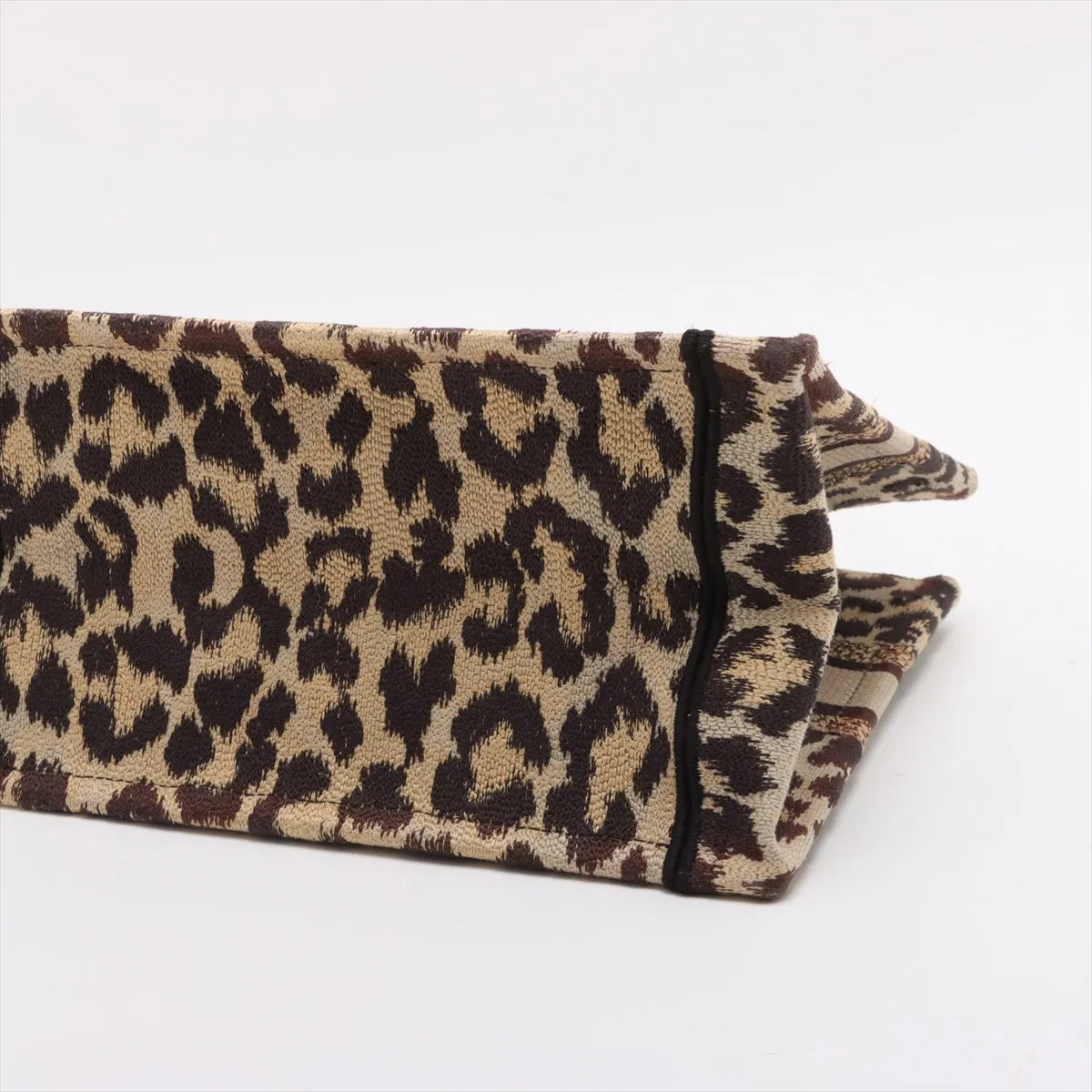 Christian Dior Leopard Small Canvas Book Tote Bag