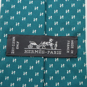 Hermès  H Scintillant Necktie Silk Green