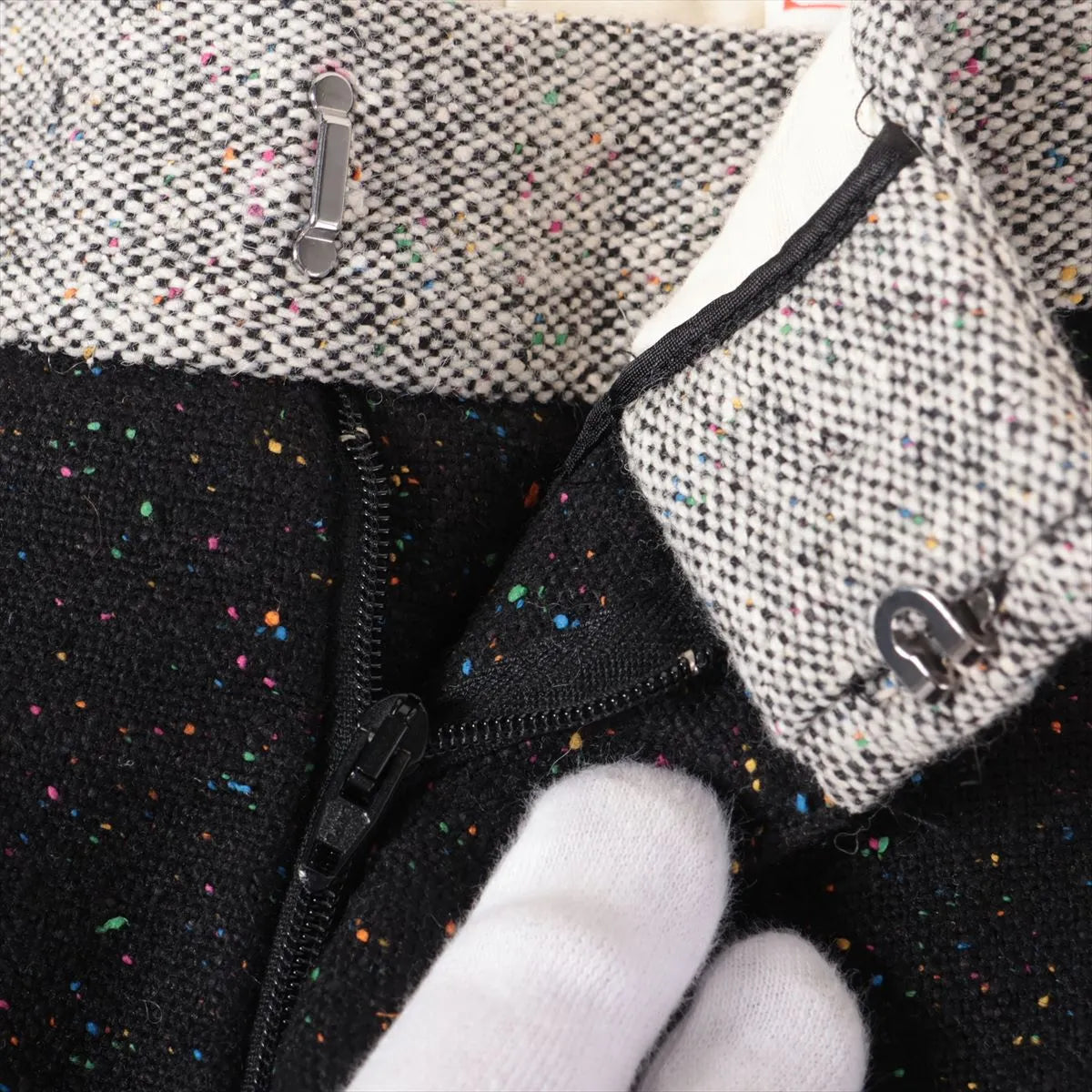 Alexander McQueen Wool Multicolor Dots Pants Black