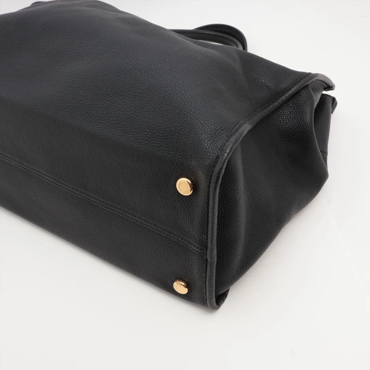 Gucci Logo Leather Two-Way Tote Bag Black