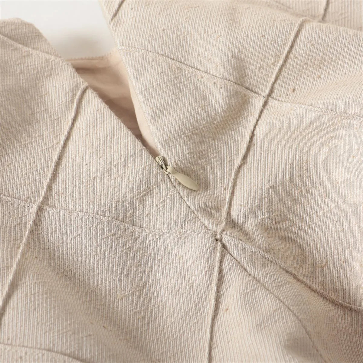 Chanel Matelasse Pleated Skirt Beige