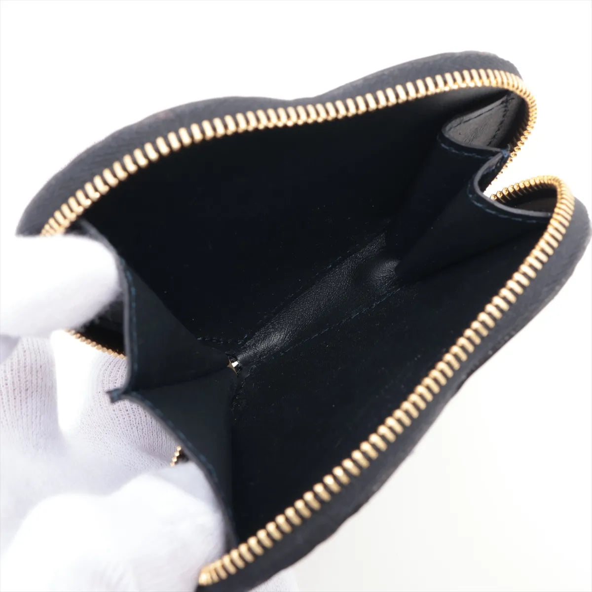 Louis Vuitton Vernis Leopard Heart Coin Purse Black