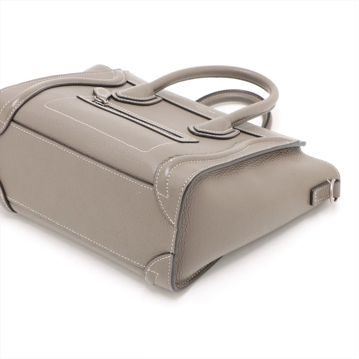 Celine Luggage Nano Shopper Leather Two-Way Handbag Greige