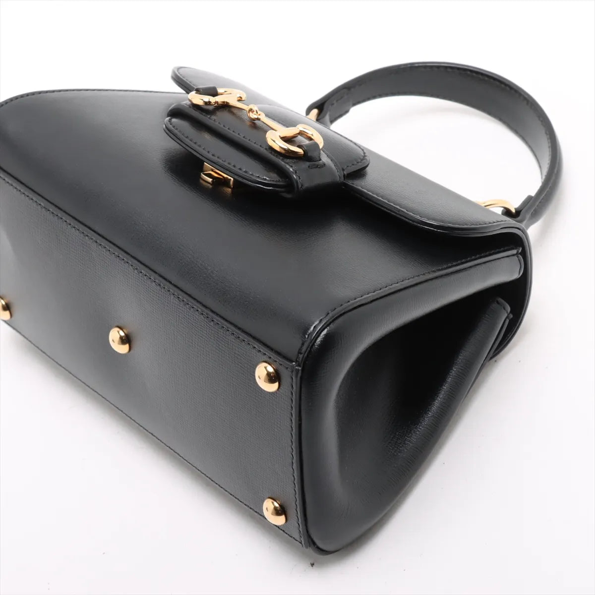 Gucci Horsebit 1955 Leather Handbag Black