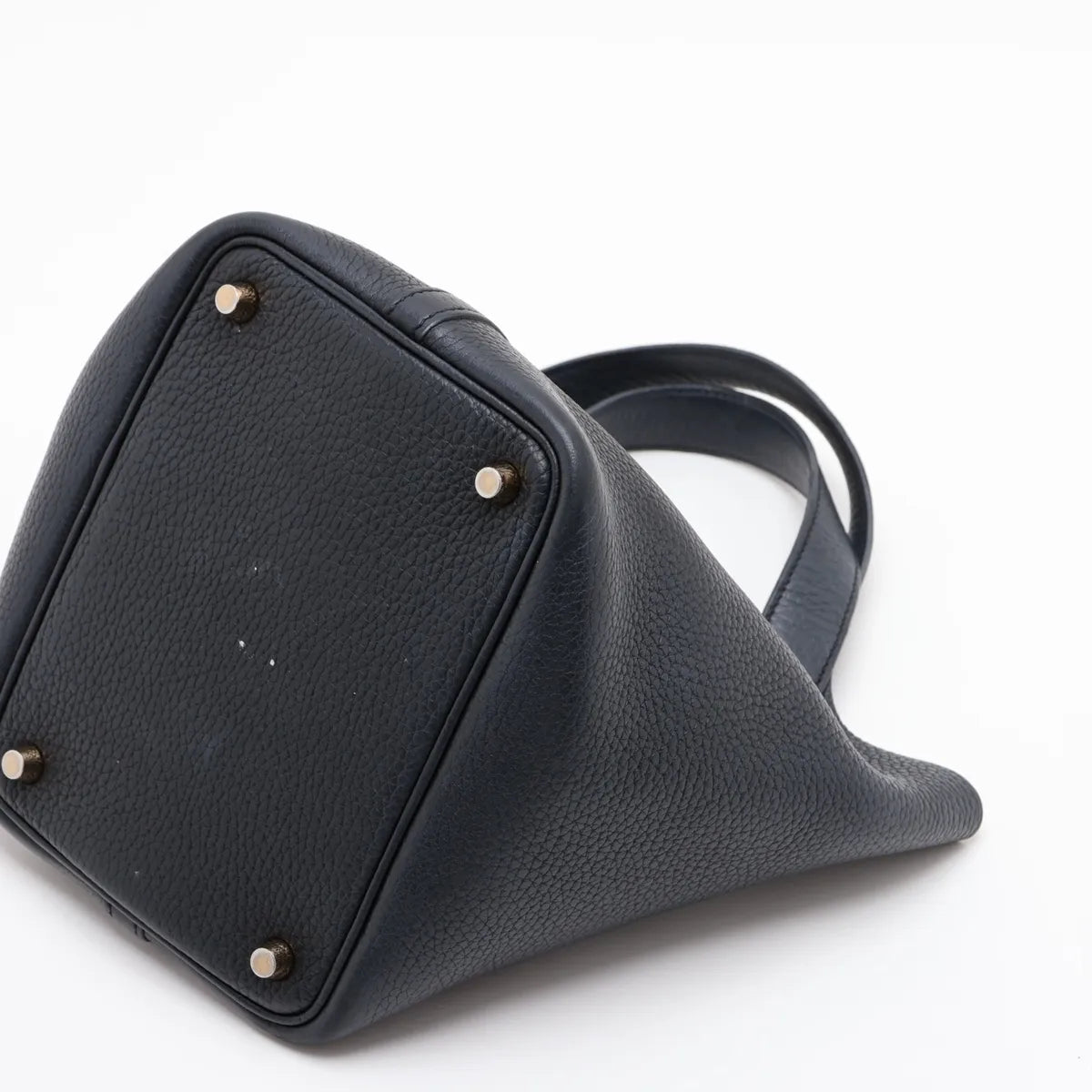 Hermes Picotin Lock 18 PM Tote Bag Navy Blue