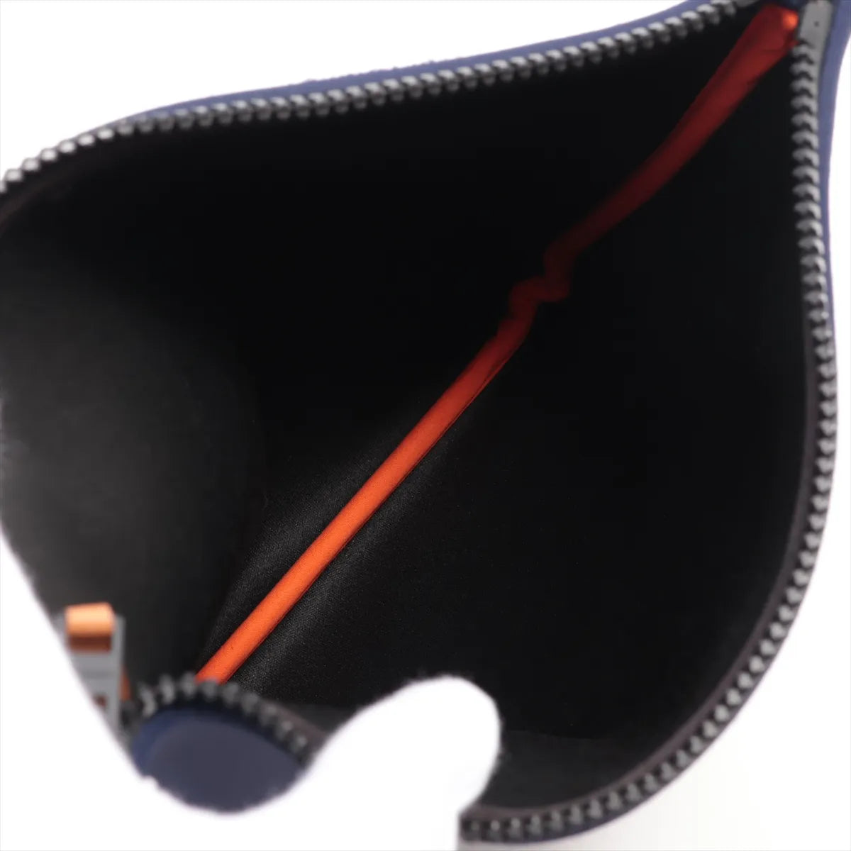 Hermès Trousse Flat MM Pouch Navy Blue