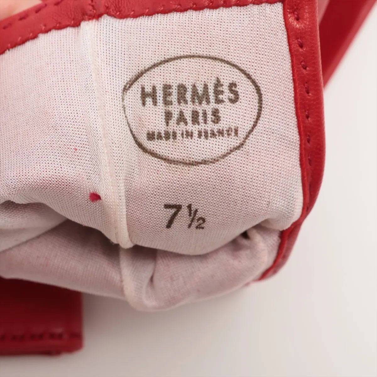 Hermès Leather Gloves Red