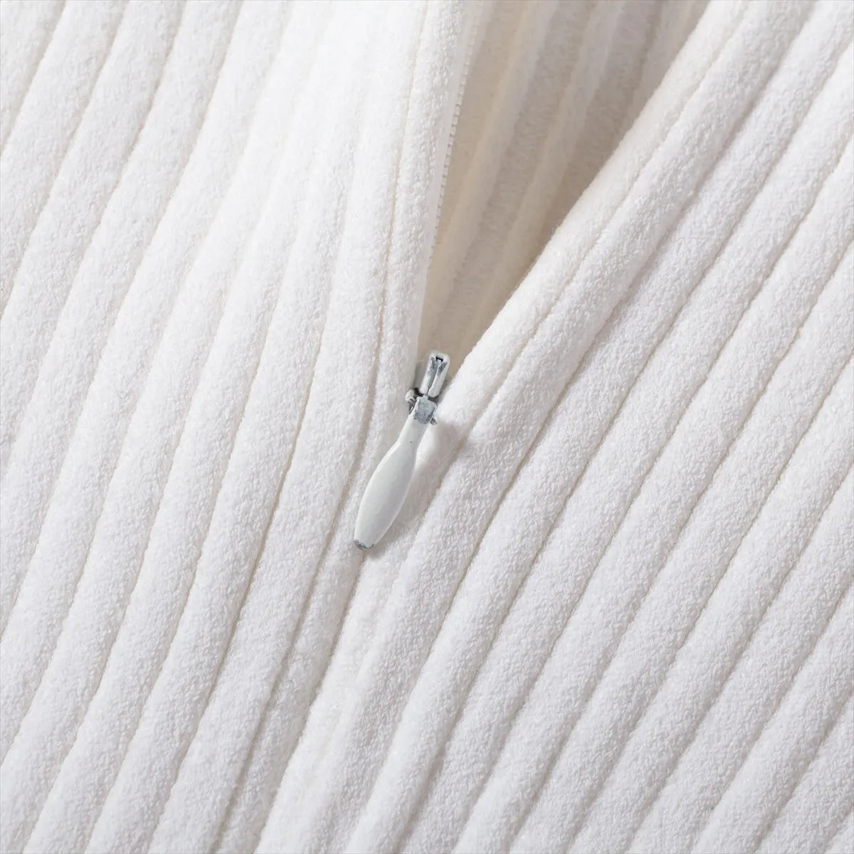 Valentino Rayon Ribbed Long Sleeve Bodysuit White