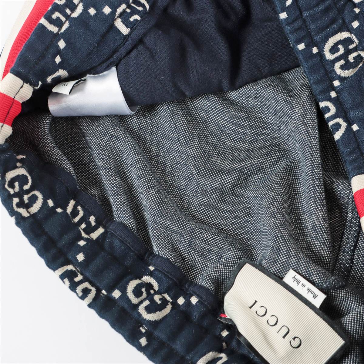 Designer Gucci GG Jacquard Jogging Track Pants Navy Blue