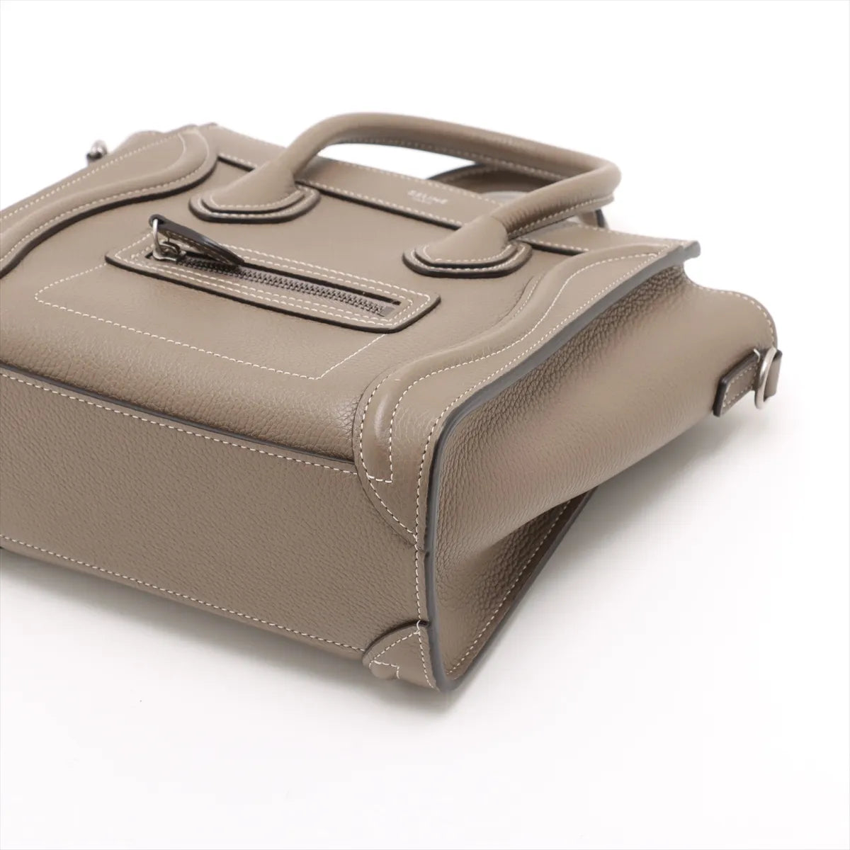 Celine Luggage Nano Shopper Leather Handbag Brown