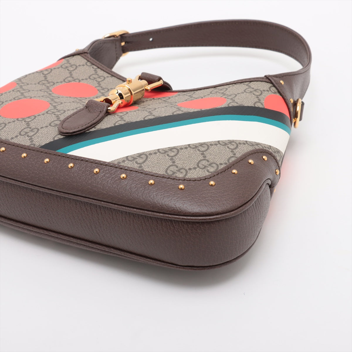 Gucci GG Supreme Leather Two-Way Polkadots Jackie Bag