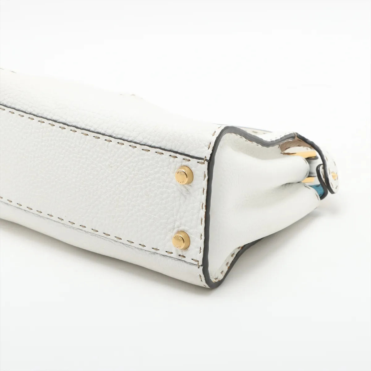 Fendi Peekaboo Essentially Selleria Shoulder Bag White