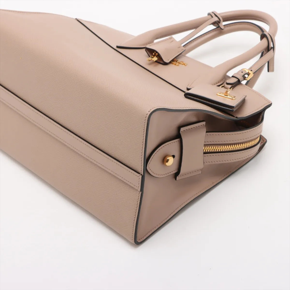 Prada Saffiano Leather Handbag Beige