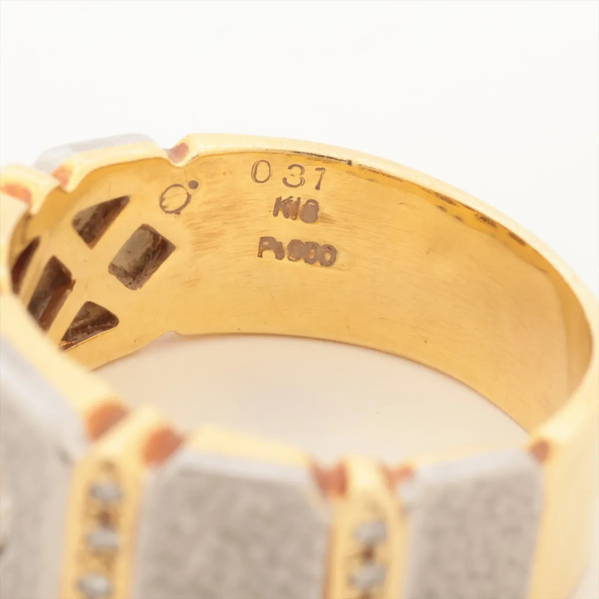 Diamond Two-toned Ring Yellow Gold x Platinum