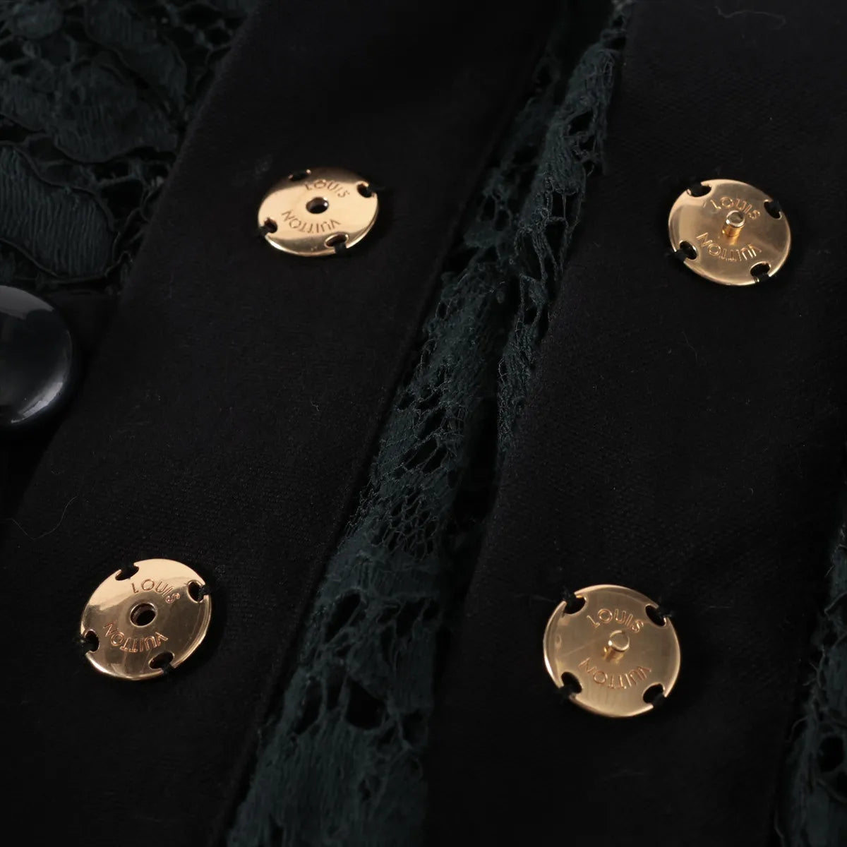 Louis Vuitton Cotton Nylon Lace Jacket Black