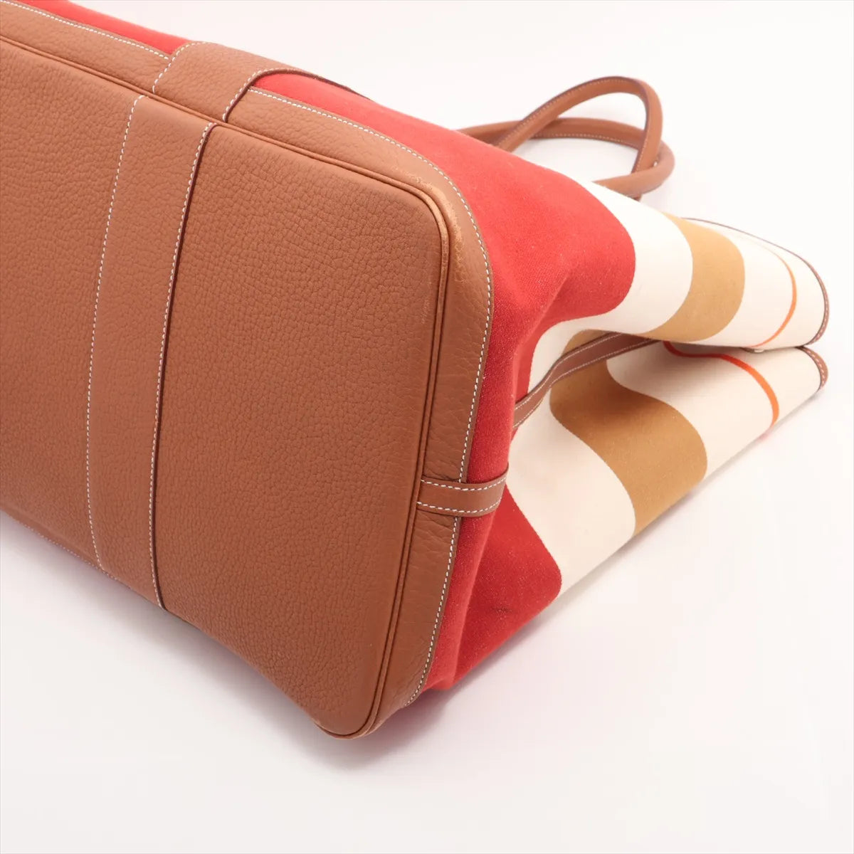 Hermès Garden Party TGM Tote Bag Beige x Red x Orange
