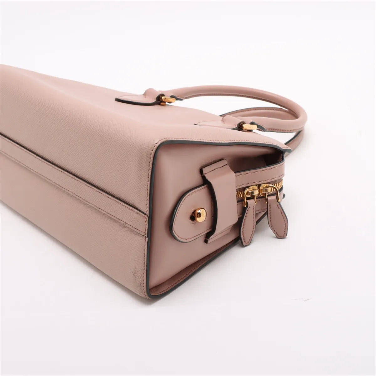 Prada Saffiano Leather Two-Way Handbag Pink