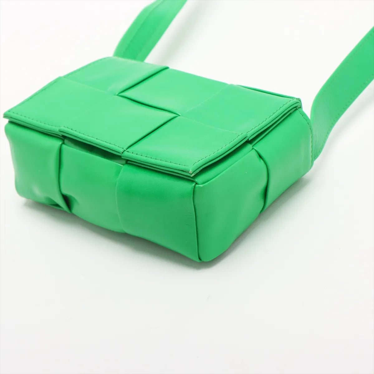 Bottega Veneta Intrecciato Leather Shoulder Bag Green