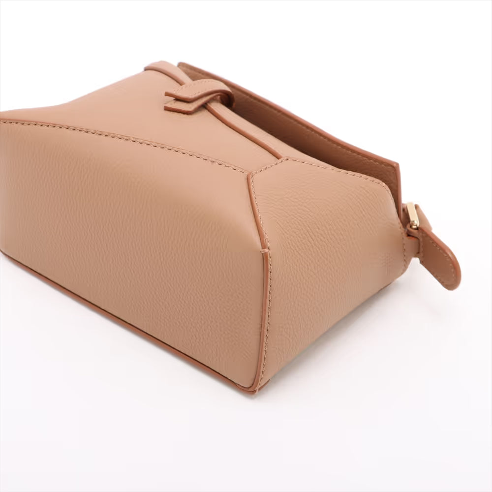 Loewe Mini Puzzle Leather Two-Way Shoulder Bag Beige