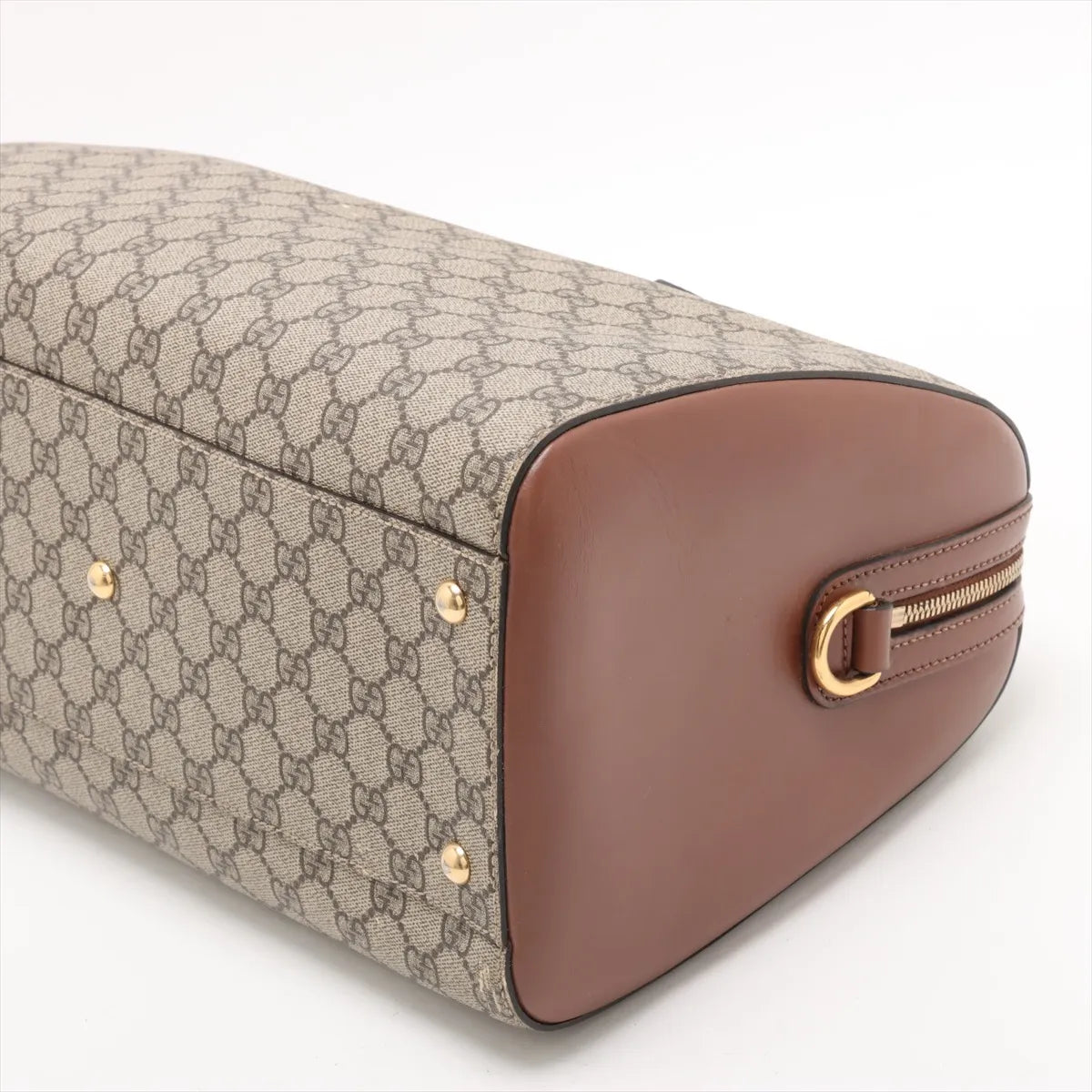 Gucci GG Supreme Two-Way Shoulder Bag Beige×Brown