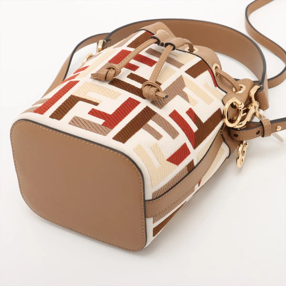 Fendi Zucca Mon Tresor Mini Canvas Two-Way Handbag Multicolor