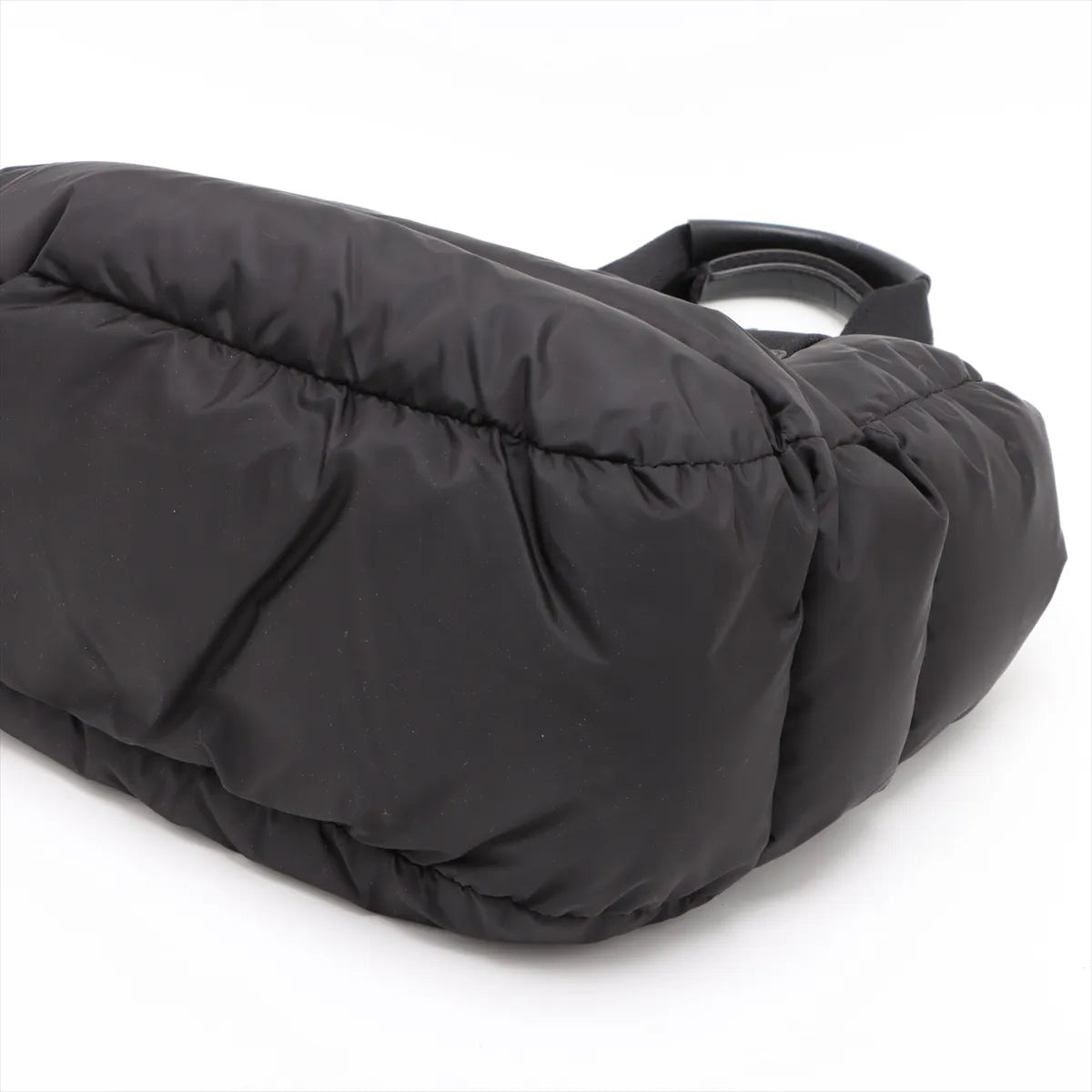 Moncler Nylon Leather Handbag Black