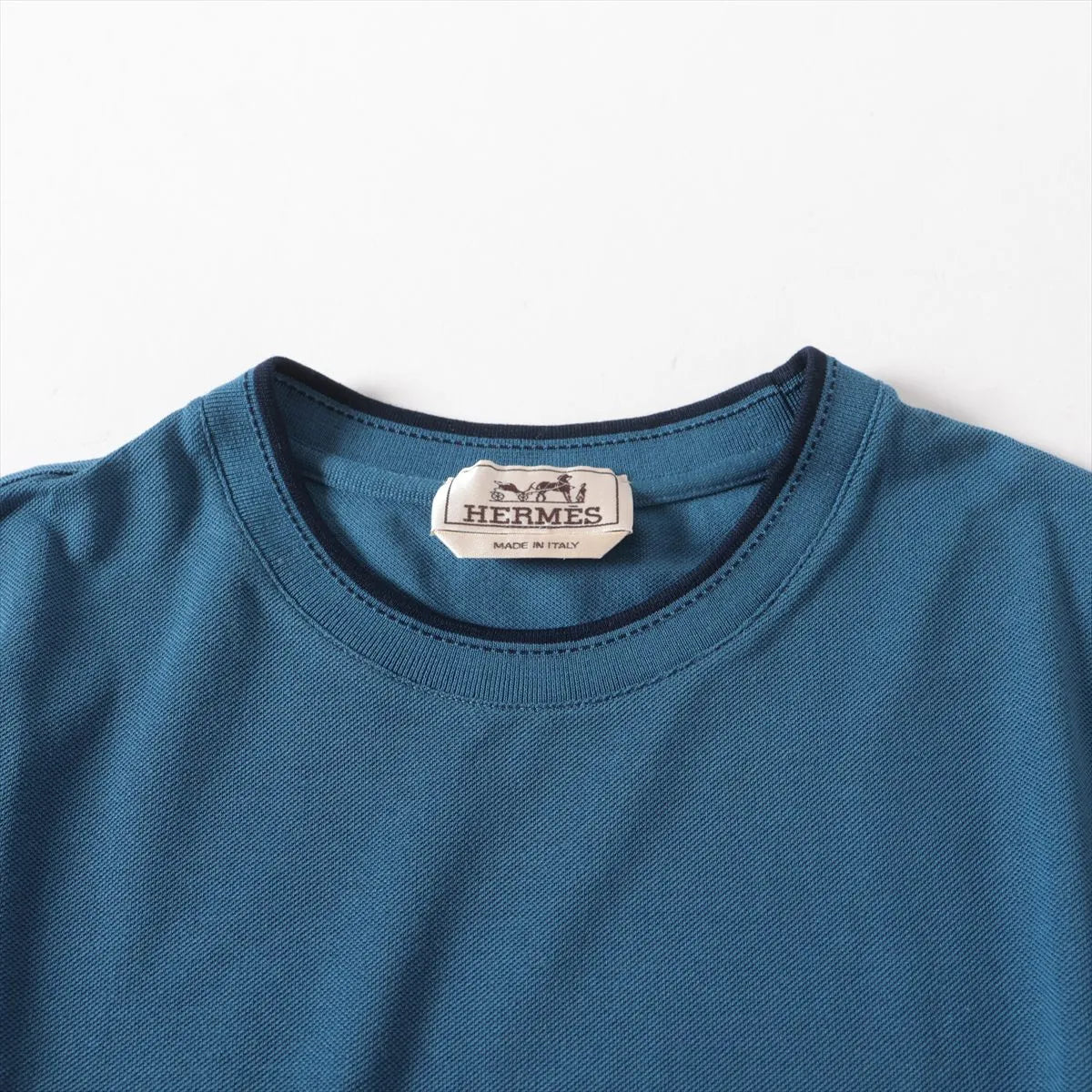 Hermes Pocket Cotton T-shirt Navy Blue