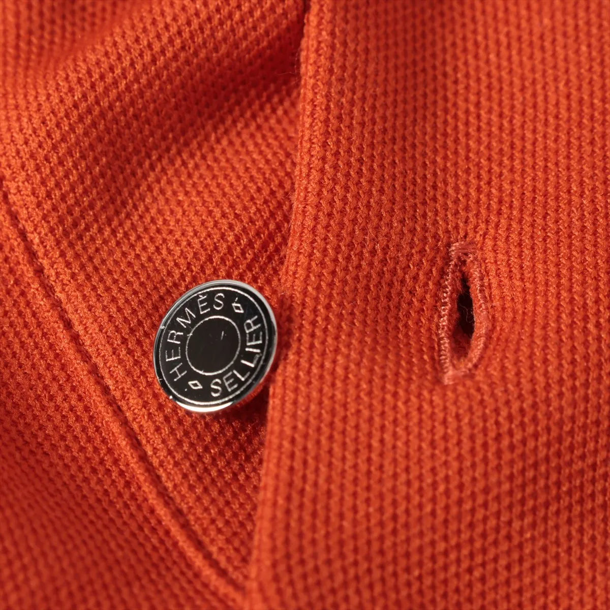 Hermes Cotton Polyester Polo Shirt Orange