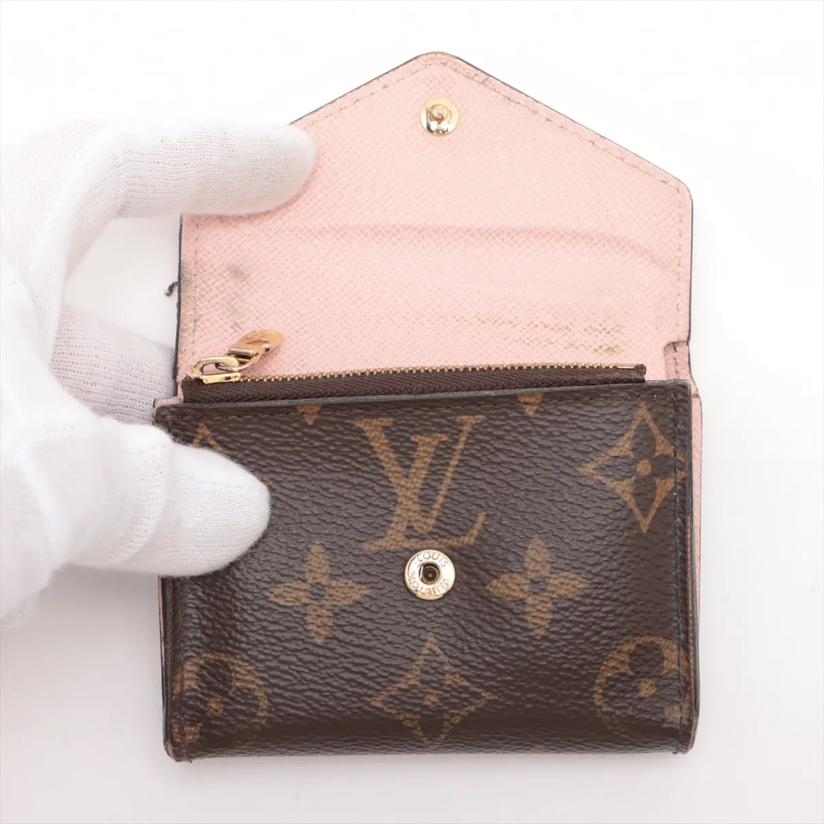 Louis Vuitton Monogram Portefeuille Zoé Compact Wallet Rose Ballerine