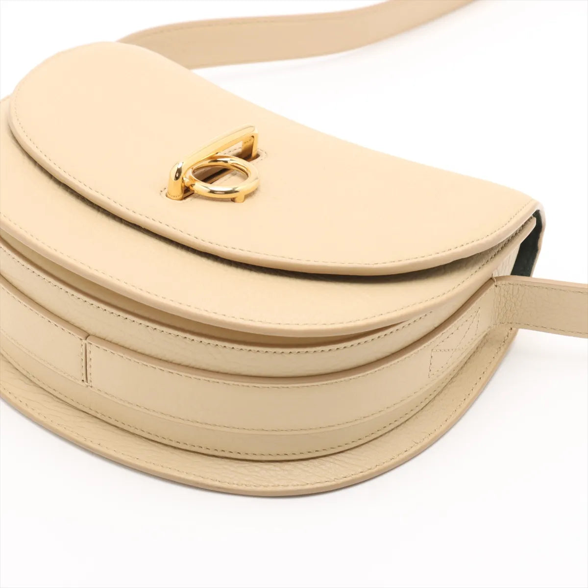 Burberry Rocking Horse Leather Shoulder Bag Beige