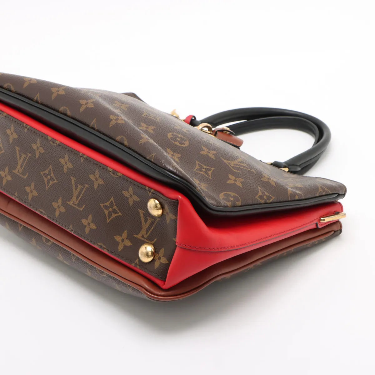 Louis Vuitton Monogram Millefeuille Shoulder Bag Cerise x Brown