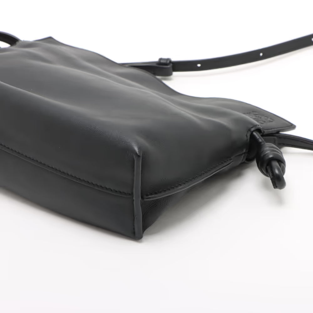 Loewe Flamenco Clutch Mini Leather Shoulder Bag Black
