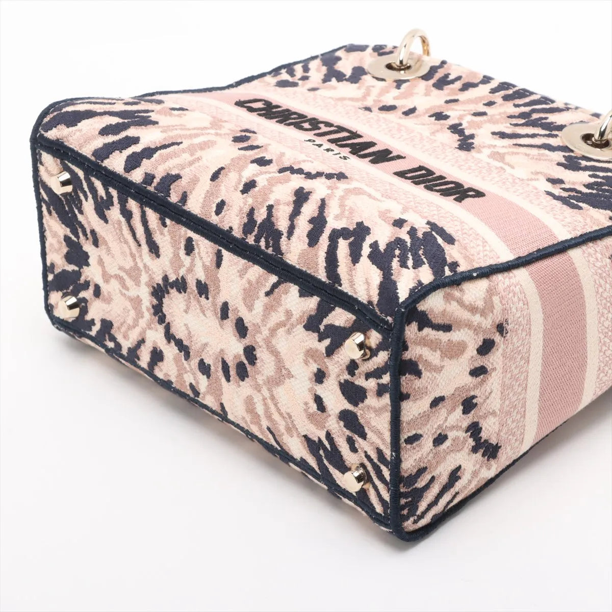 Christian Dior Lady D-Lite Tie Dye Two-Way Shoulder Bag Pink x Navy