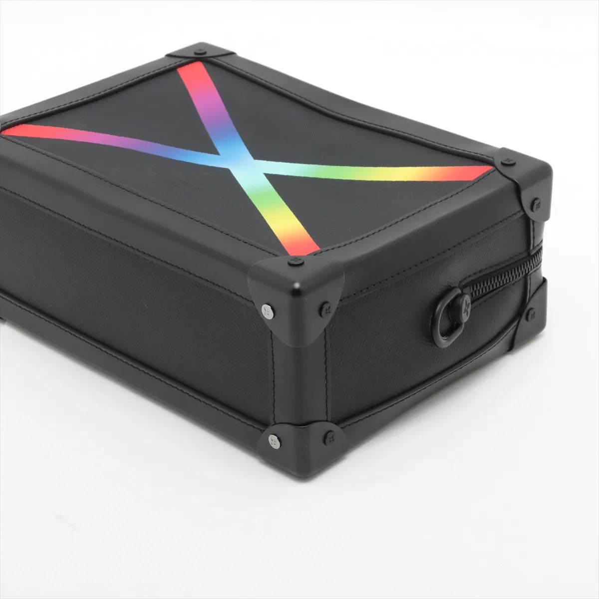 Louis Vuitton Rainbow Taiga Soft Trunk Shoulder Bag Black