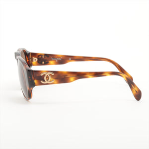 Quality Chanel Coco Mark Marble Brown Gold Sunglasses