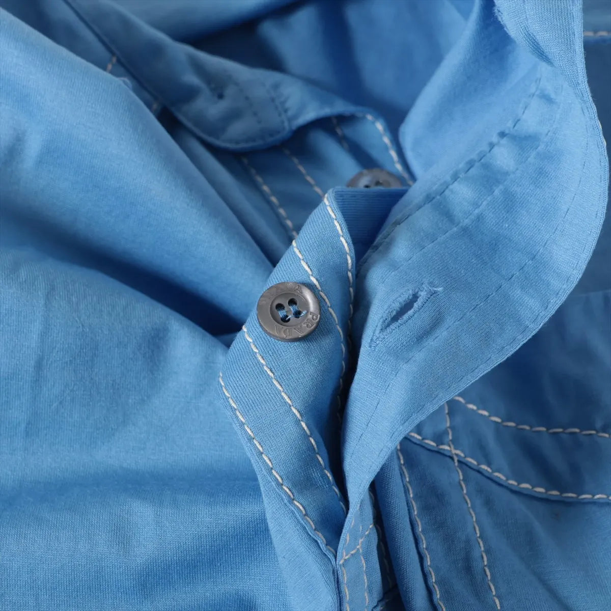 Prada Cotton Polo Shirt Blue