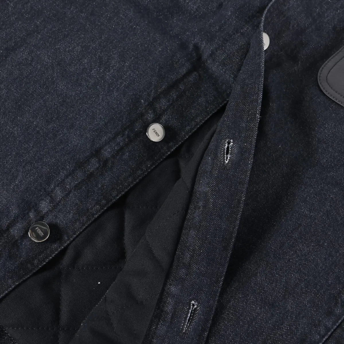 Fendi Cotton Denim Jacket Navy x Black