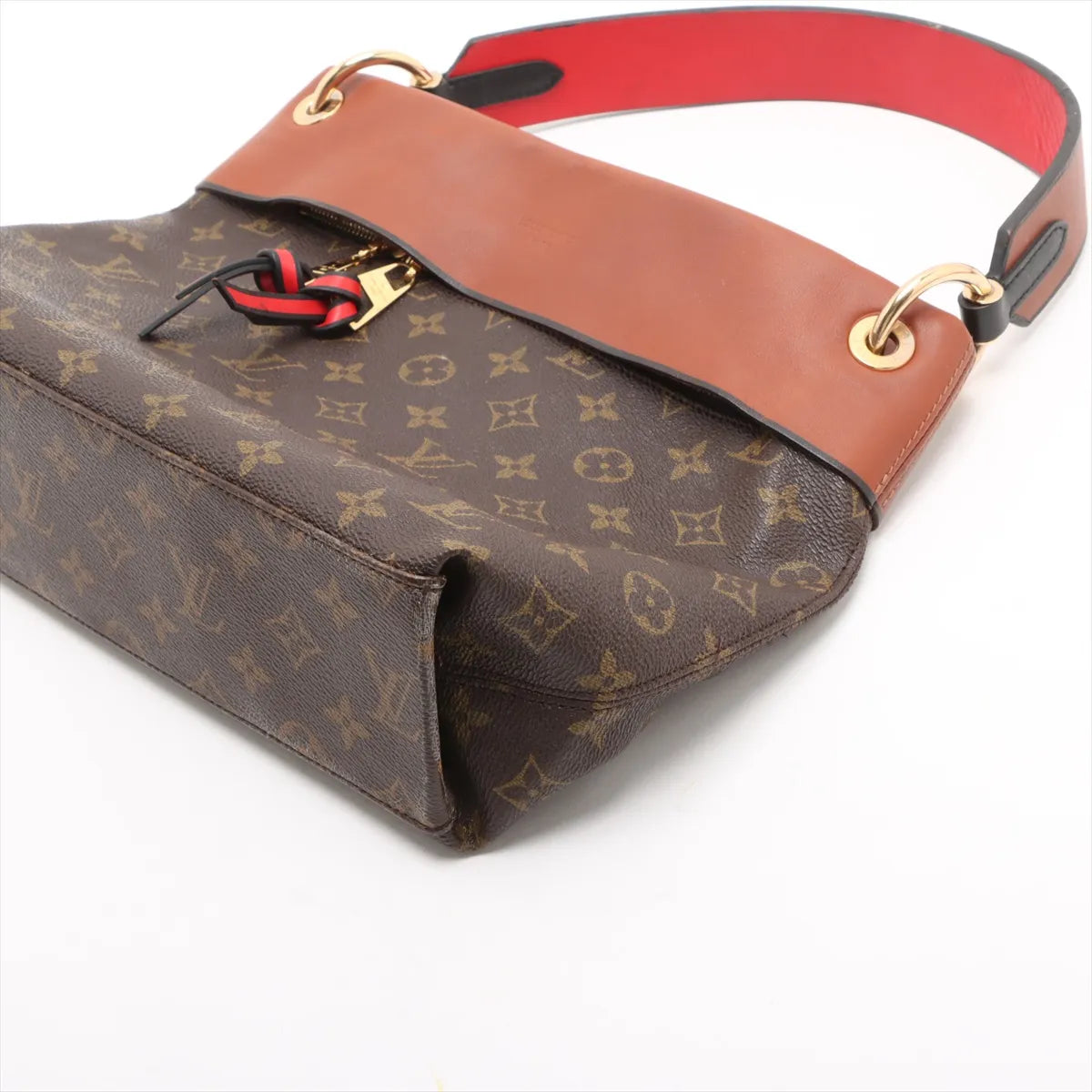 Louis Vuitton Monogram Tuileries Besace Hobo Bag Brown