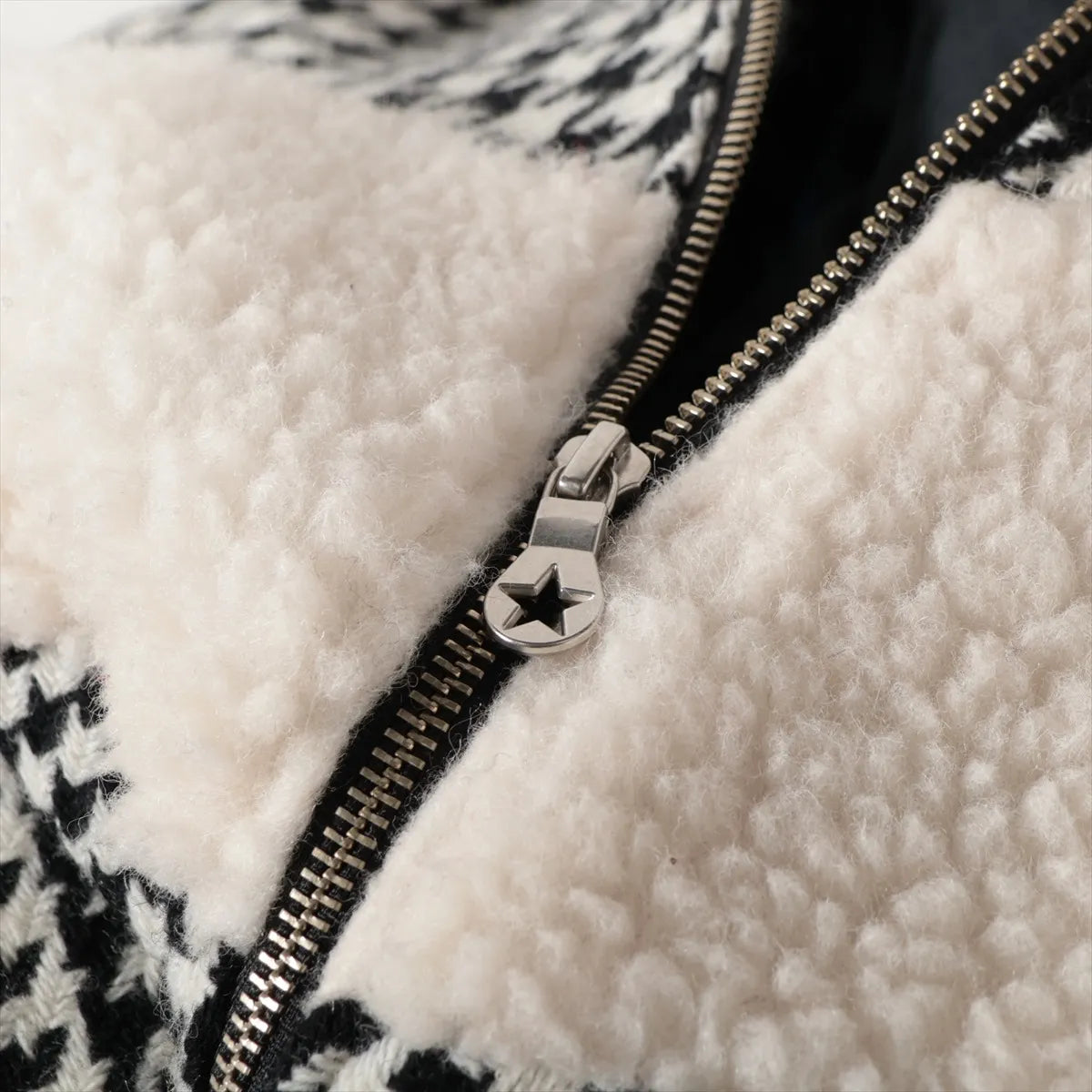Phenomenon Houndstooth Wool Jacket White x Black