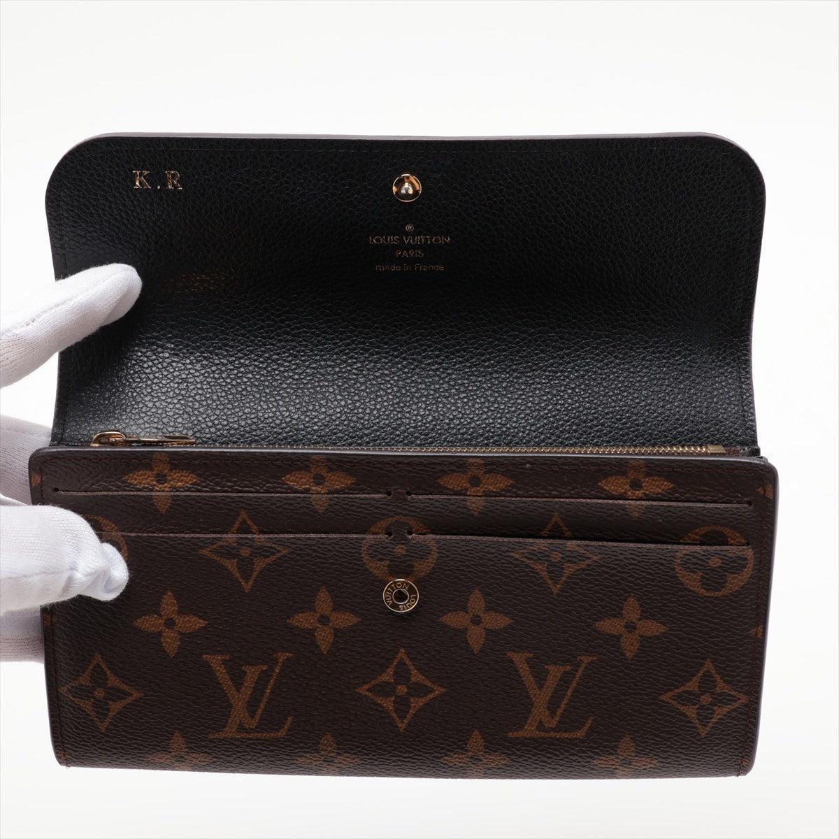 Louis Vuitton Monogram Venus Wallet  Black × Brown