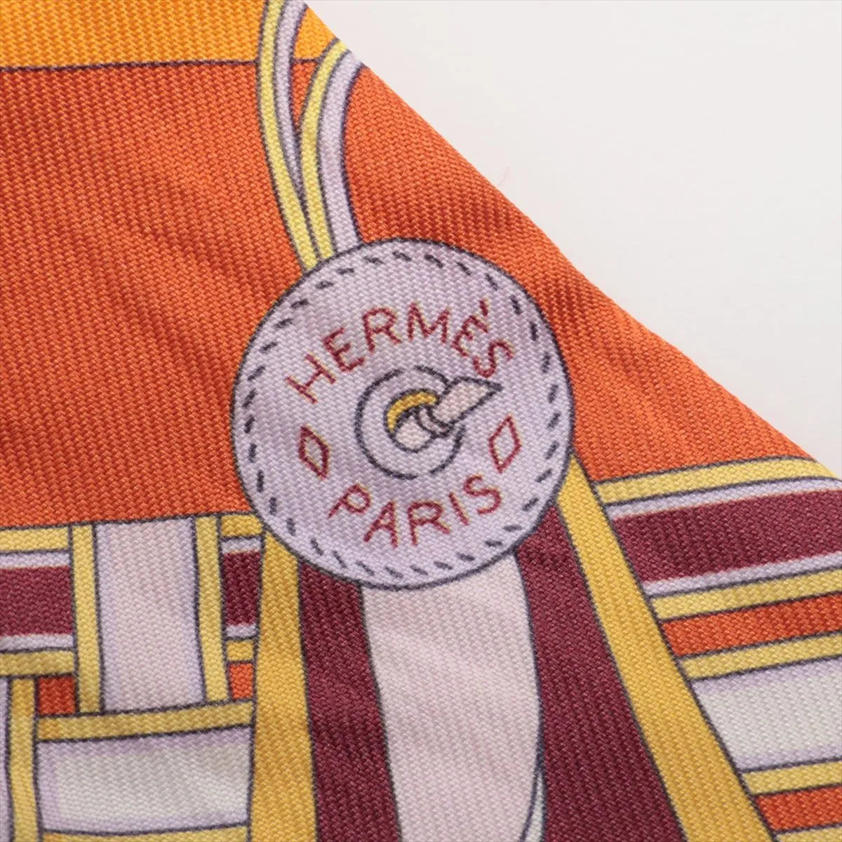 Hermes Twilly Silk Brides et Gris Gris Orange